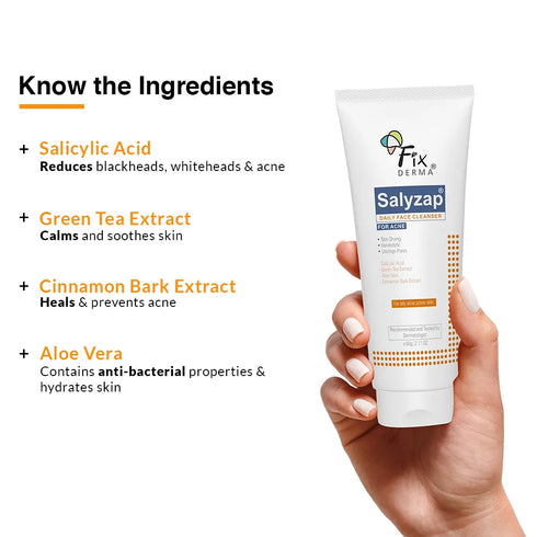 Fixderma Skincare Salyzap Daily Face Cleanser For Acne Prone Skin